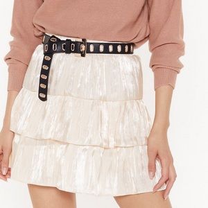 Nasty Gal champagne skort